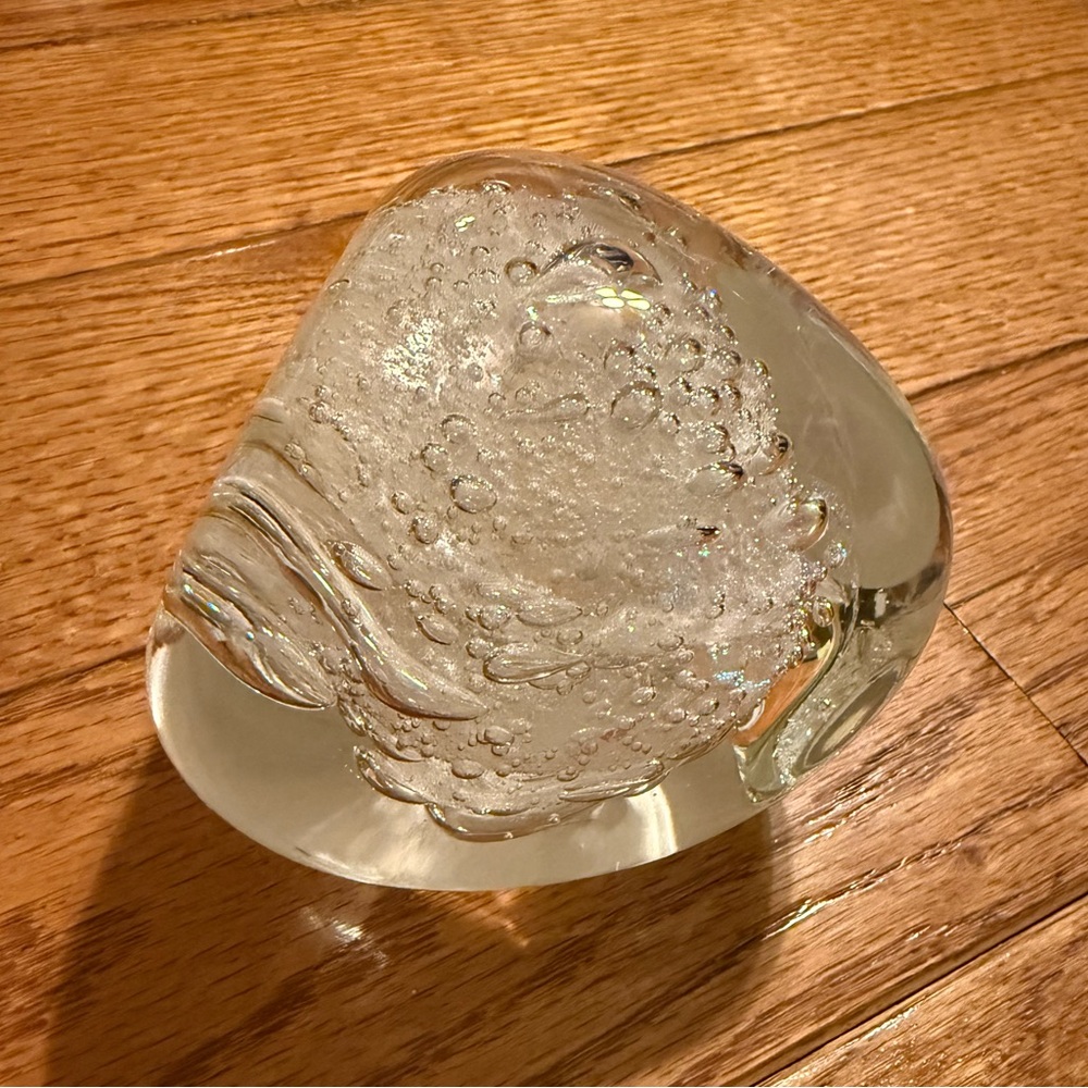 Rollin Karg Hand Blown Glass Heavy Paperweight Art Sculpture